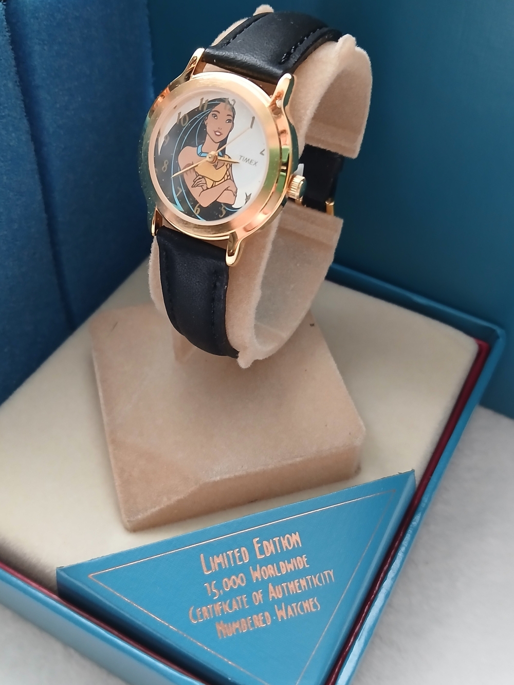 VINTAGE 1995 Disney Pocahontas Timex Watch + Ceramic Figurine BRAND NEW! - Picture 2 of 6